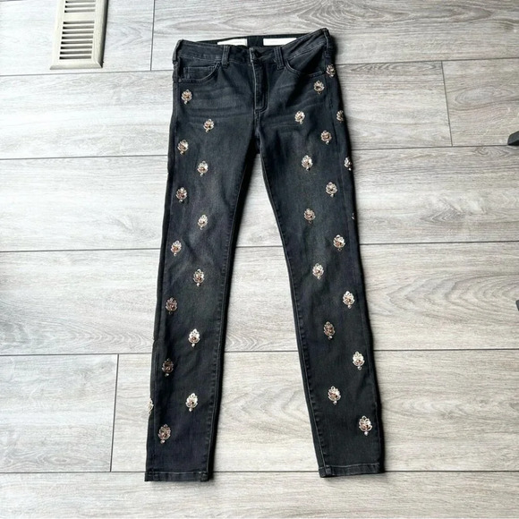 Anthropologie Pilcro and the  Letterpress Embellished Black Jeans - Picture 3 of 16